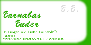 barnabas buder business card
